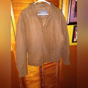 Croft And Barrow Suede Men's Brown Jacket Size M